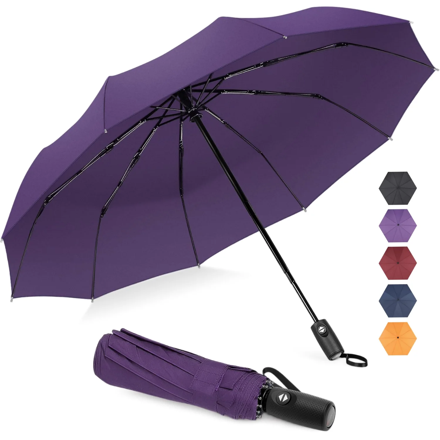 ZOMAKE Travel Umbrella Compact, Purple