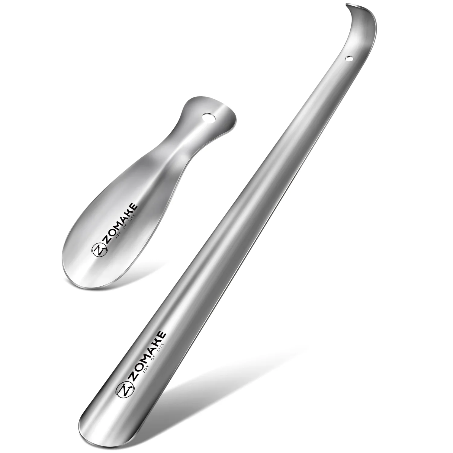 ZOMAKE Metal Shoe Horn Long Handle 16.5" + 7.5"