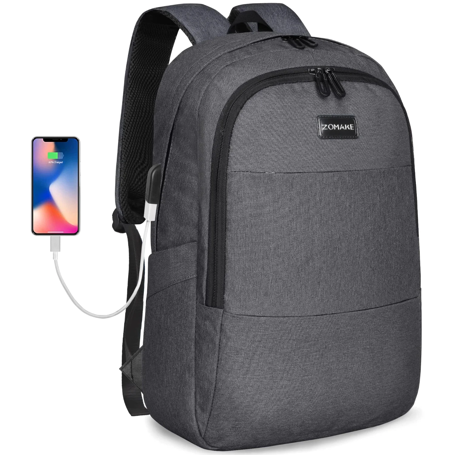 ZOMAKE Travel Laptop Backpack, Black