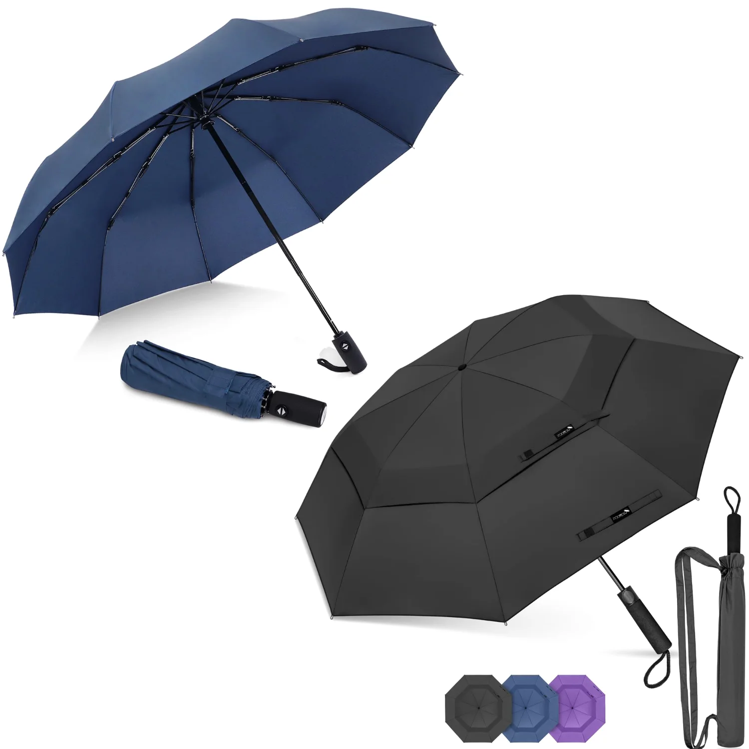 ZOMAKE Travel Umbrella Compact 45" + 62"