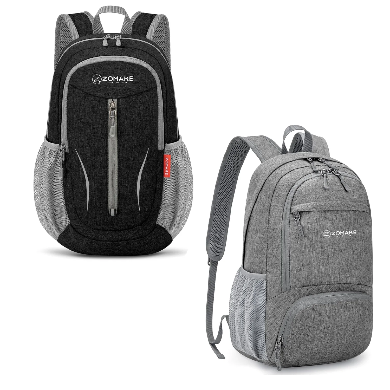 ZOMAKE Small Hiking Backpack 10L + 20L, Gray