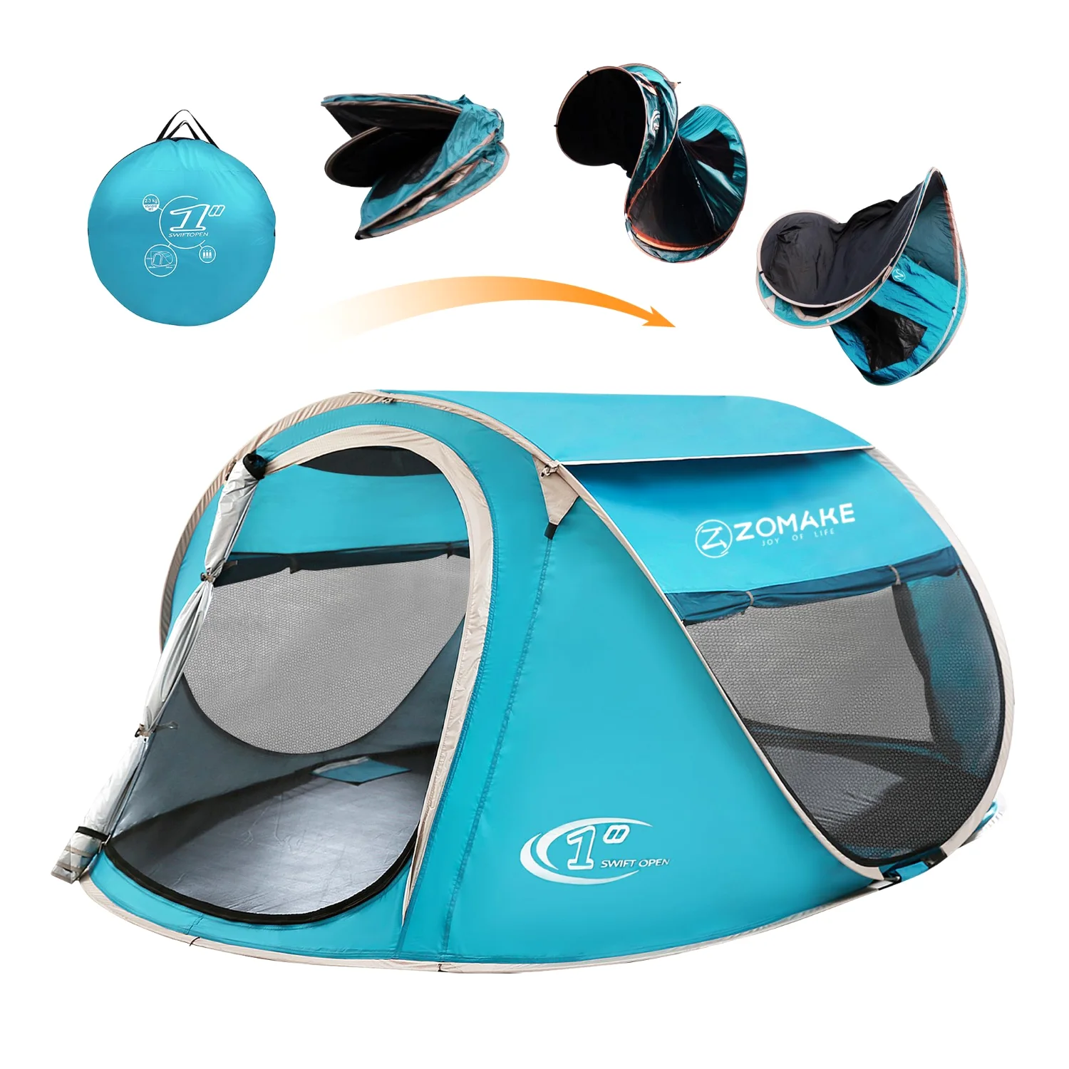 ZOMAKE Easy Pop Up Tent 4-person