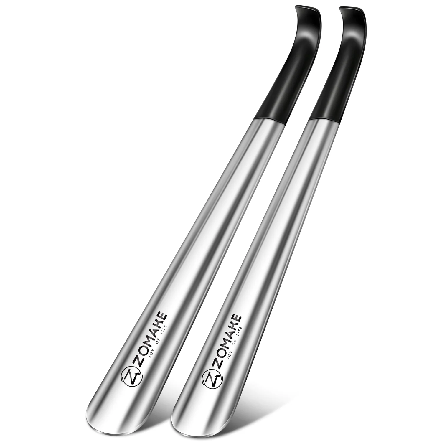 ZOMAKE Shoe Horn Long Handle 16.5", Black Handle