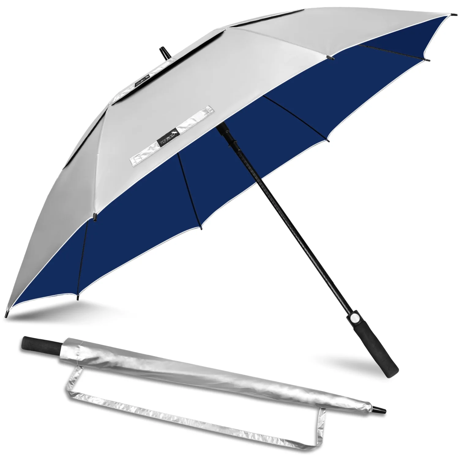 ZOMAKE Large Golf Umbrella UV Protection 51", Blue