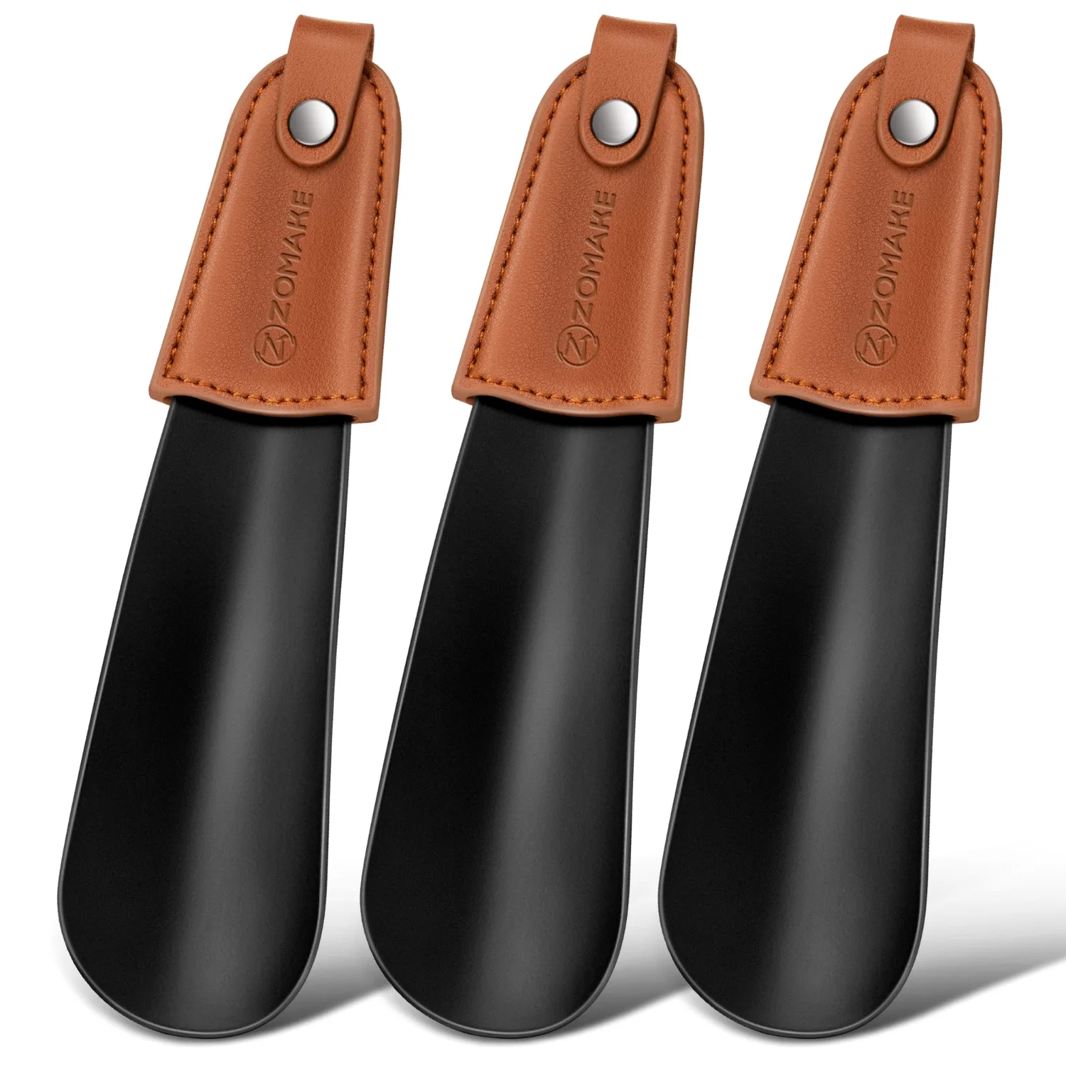 ZOMAKE 3-Pack Metal Shoe Horn 6.7"