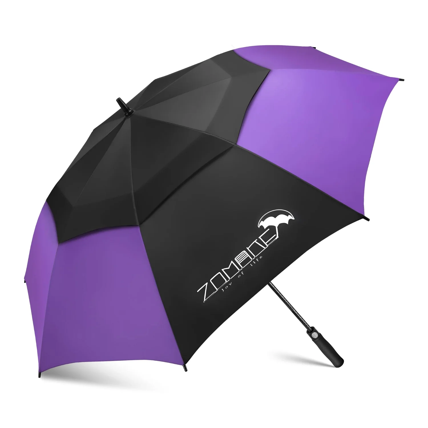 ZOMAKE Extra Large Golf Umbrella 68", Black Purple
