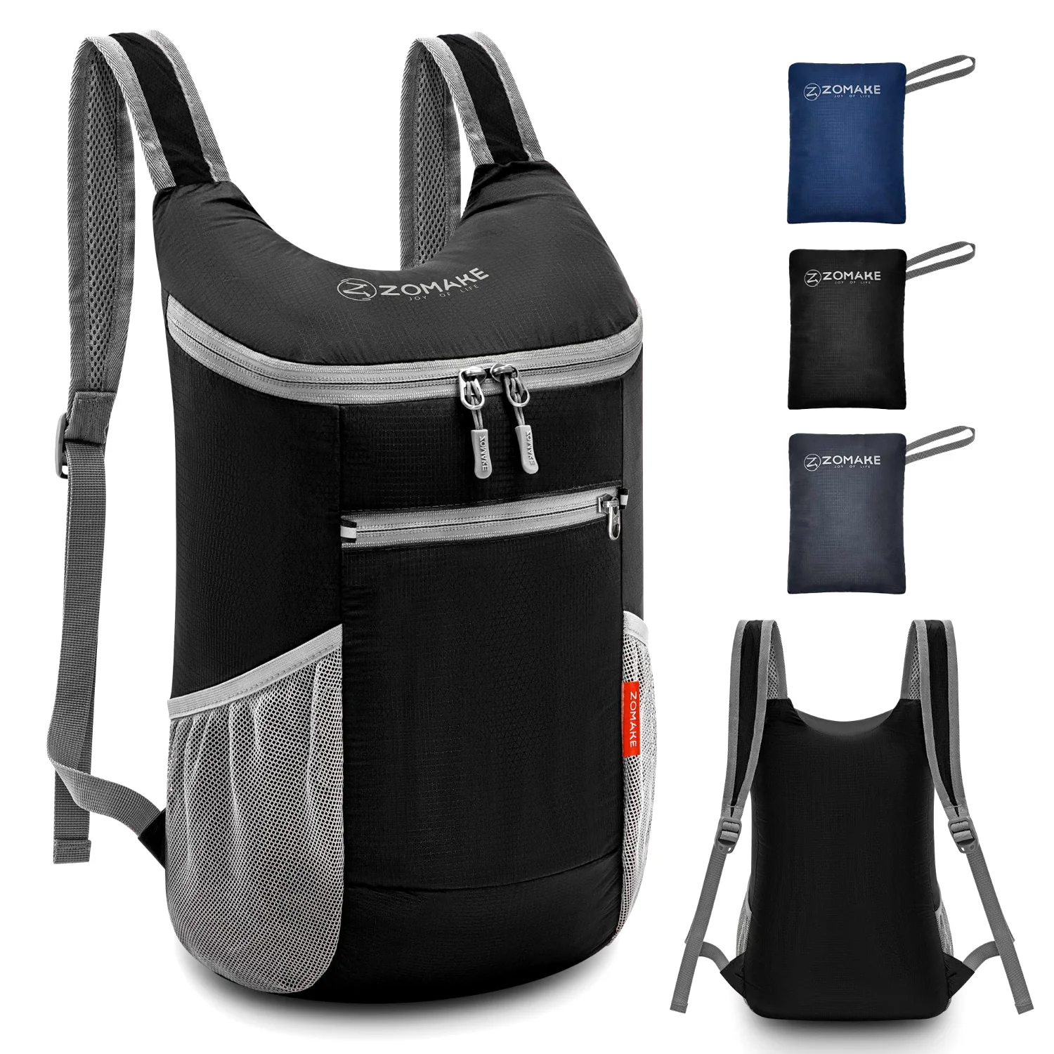 ZOMAKE Lightweight Packable Backpack, Black