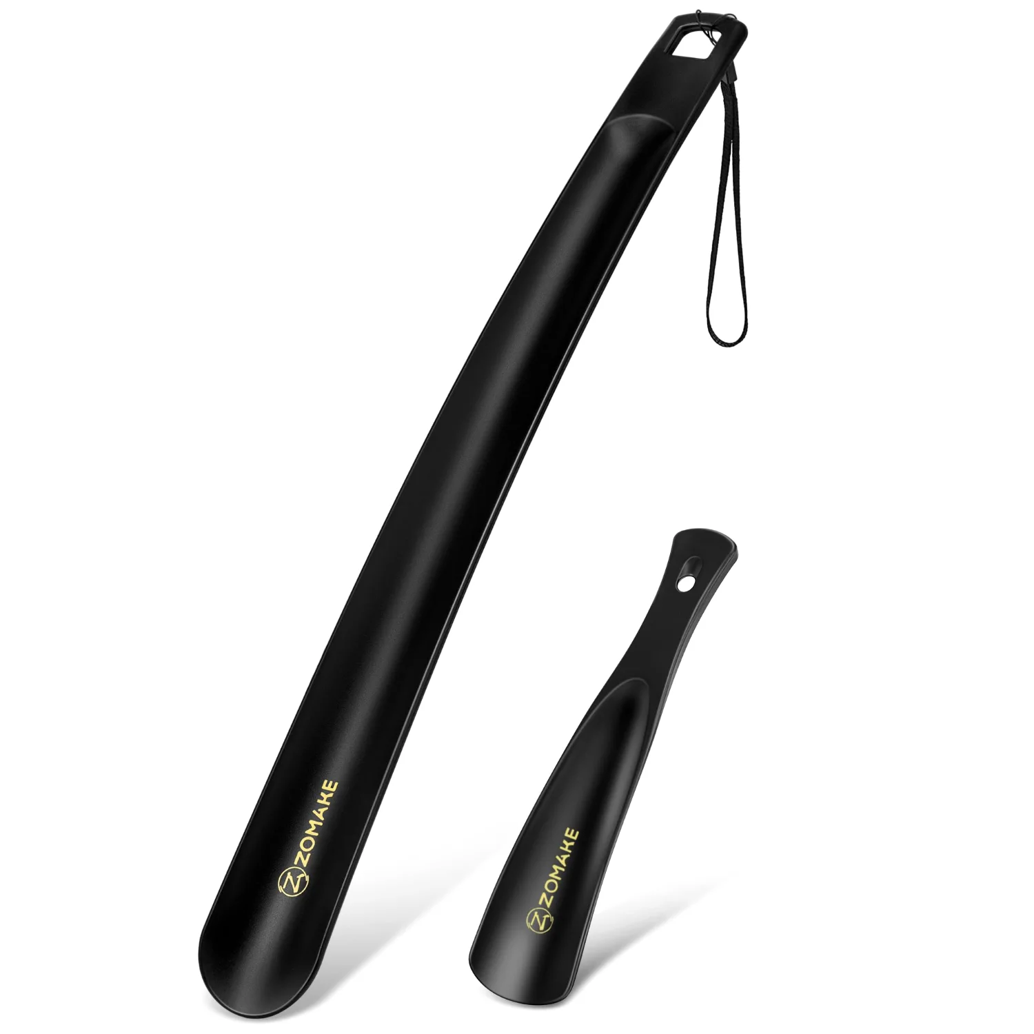 ZOMAKE Long Plastic Shoe Horn 16" + 7.5", Black
